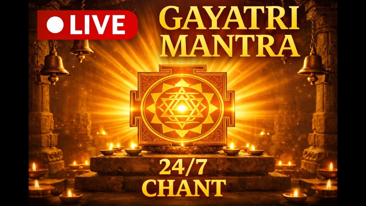 🔴 LIVE Gayatri Mantra Chant | Powerful Vedic Mantra for Peace & Positive Energy