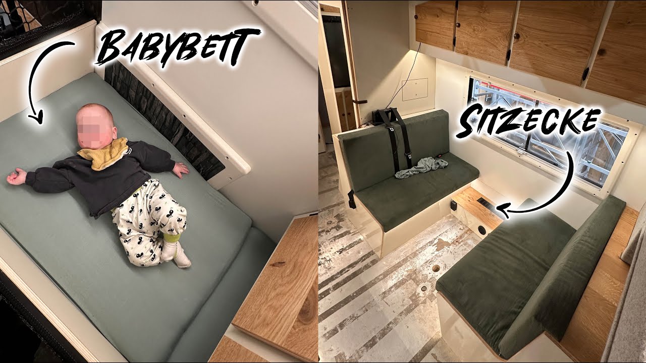 Jetzt wird's gemütlich im VW LT 40 Clou 570 Family Camper! 😍 Babybett zum ausklappen!