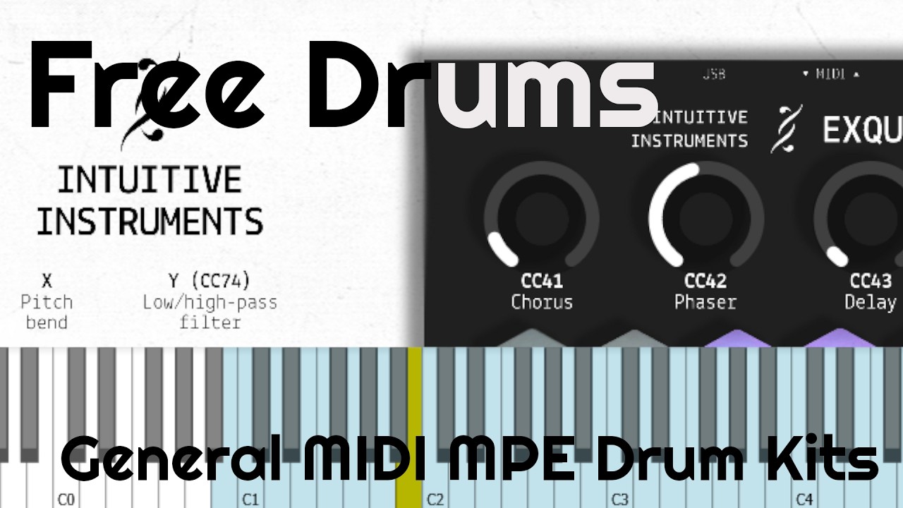 Free Drums - Exquis – General MIDI MPE Drum Kits by Intuitive Instruments (No Talking)