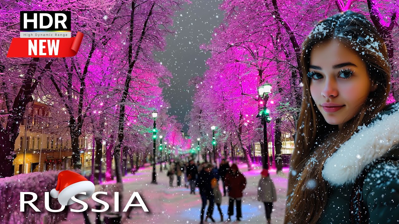 ❄️ Новогодняя Москва 2025 прямо сейчас 🥳 Сказочные зимние Русские улицы! 4K HDR