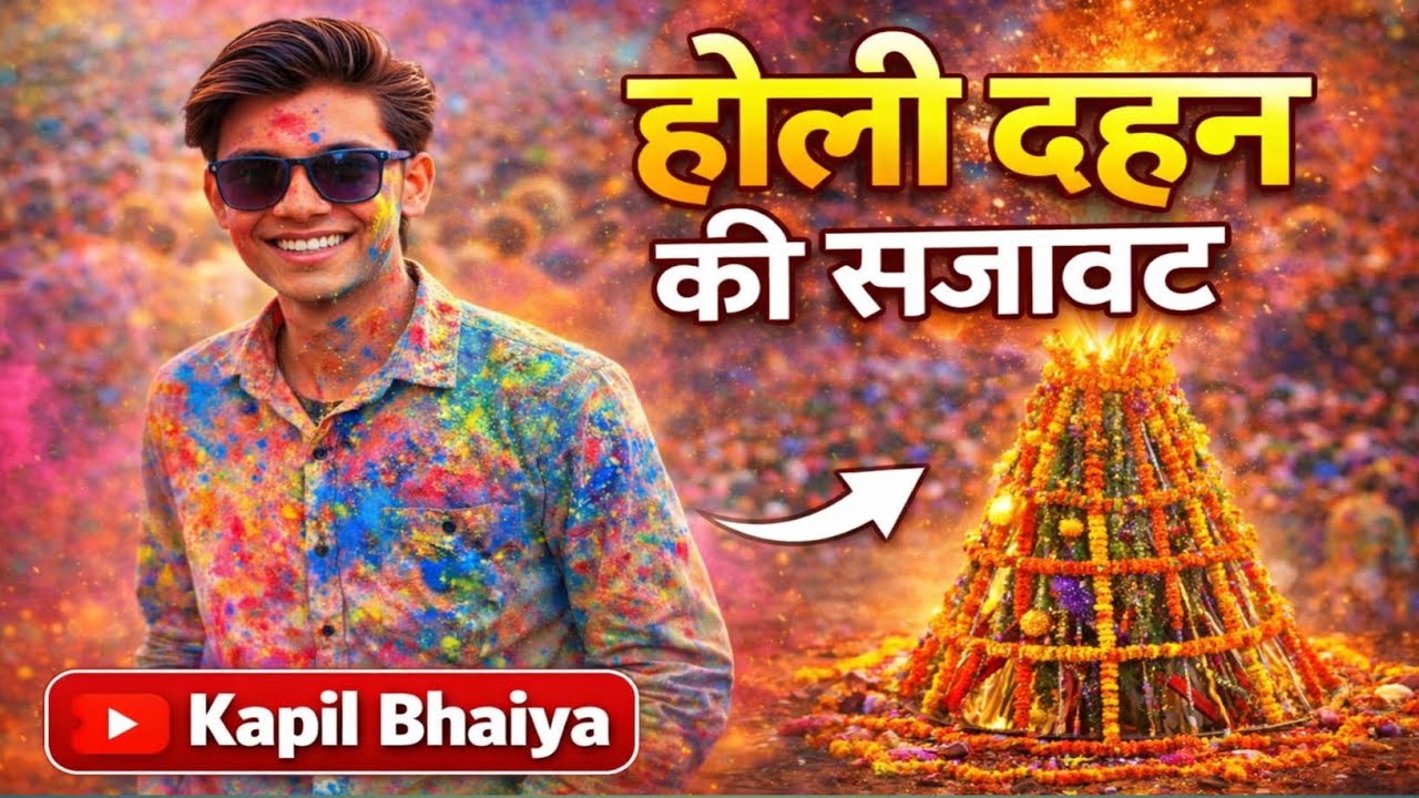 होली दहन की सजावट 😍 || Holi Dahan Decoration || Kapil Bhaiya 💯
