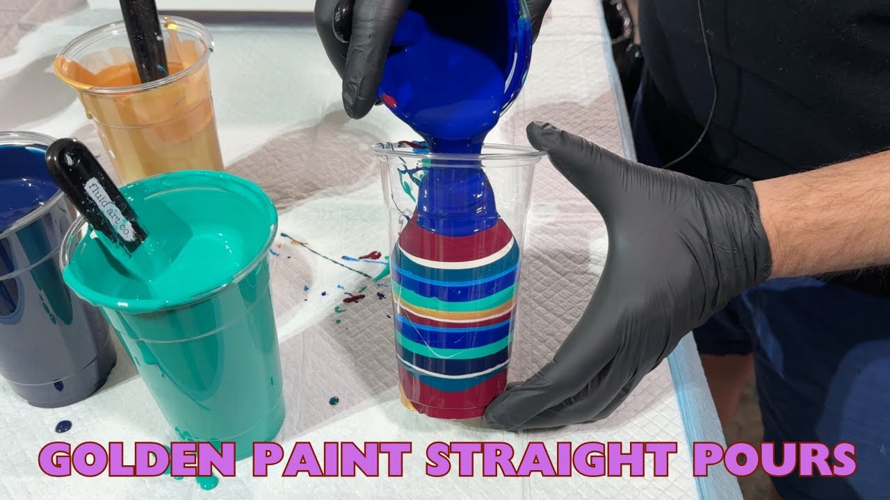 How to use Golden Heavy Body Acrylic paints Fluid Art Copy or color palette for perfect results #378