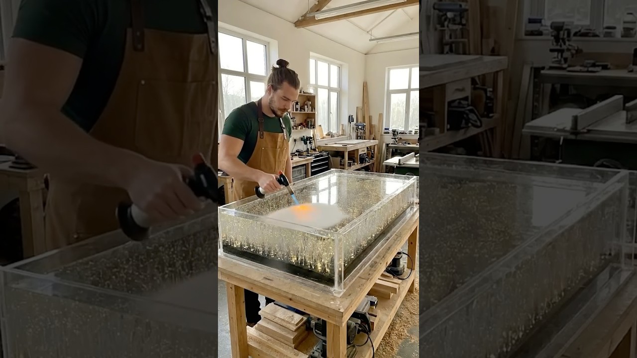 DIY Optical Fiber Epoxy Table ✨