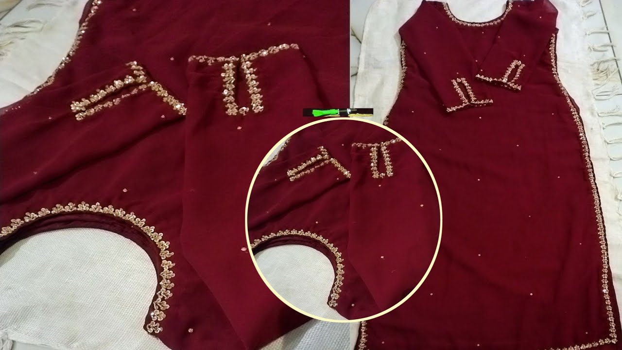 Ready to beautiful dress design | handwork embroidery | full video only needle work 