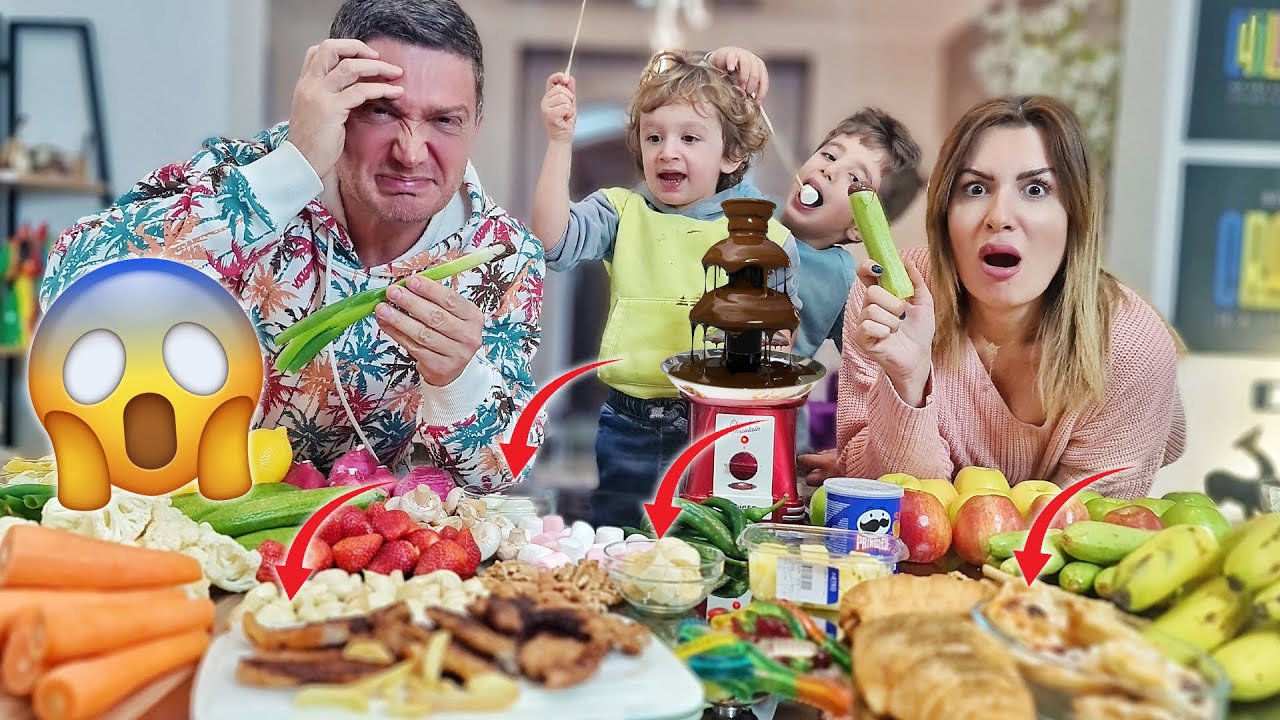 نافورة شوكولات سوبرفاميلي 🌸(بالبصل والتوم والبيض😱)