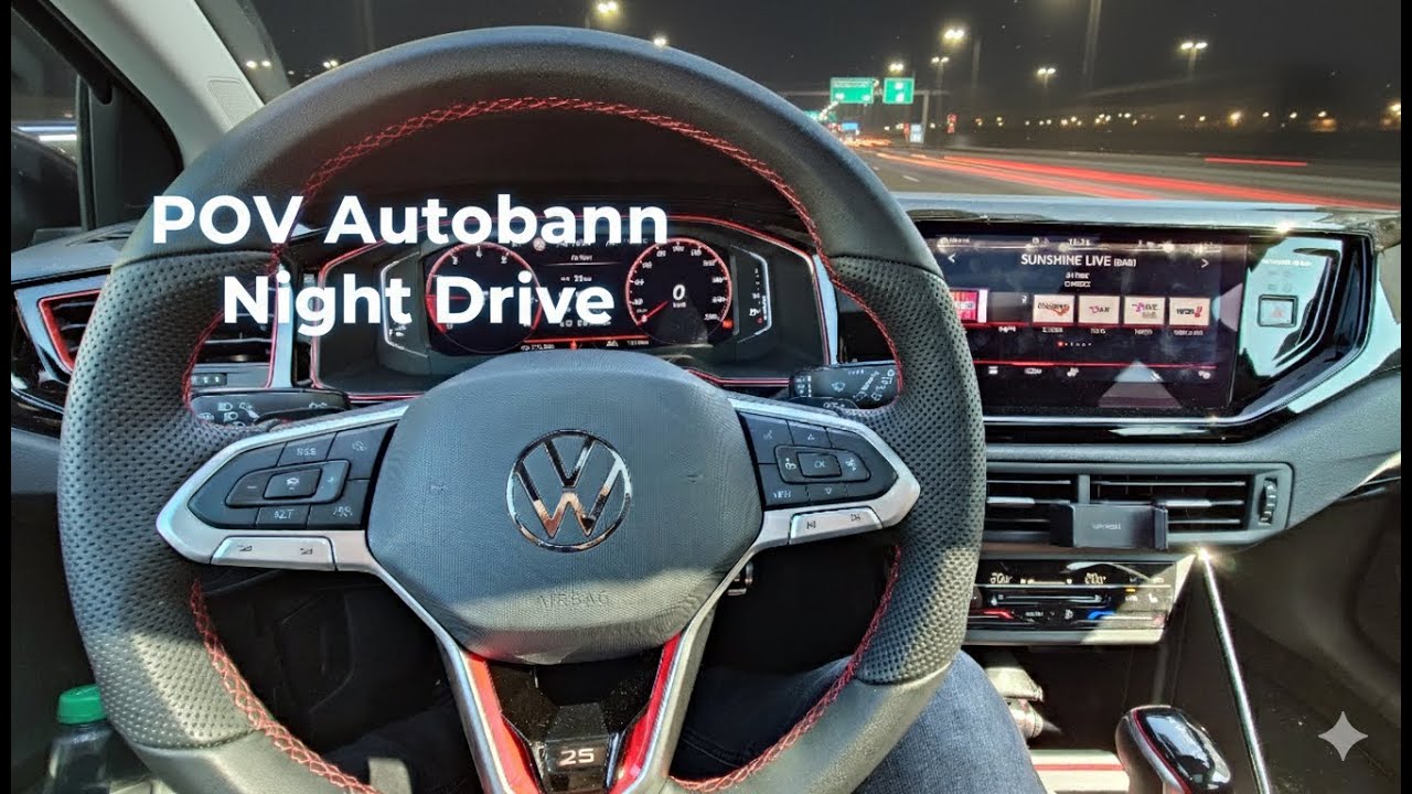 POLO GTI EDITION 25 | POV Autobahn Night Drive - Wie gut performt der Polo auf der Bahn?