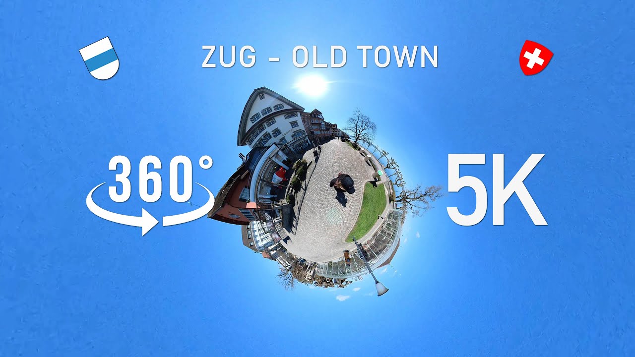 360° Walk around Zug - Old Town [5K]