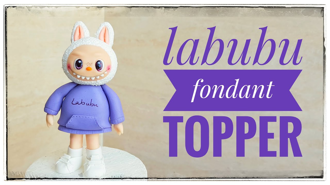 labubu fondant tutorial:labubu fondant topper:labubu cartoon:labubu cake