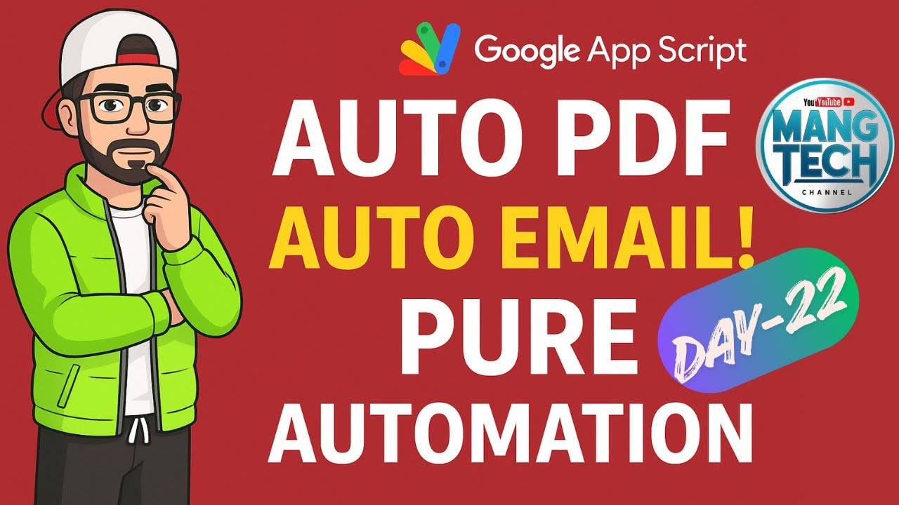 Create Multiple PDFs Automatically & Email to Clients | Apps Script DAY-22 (A to Z Guide)