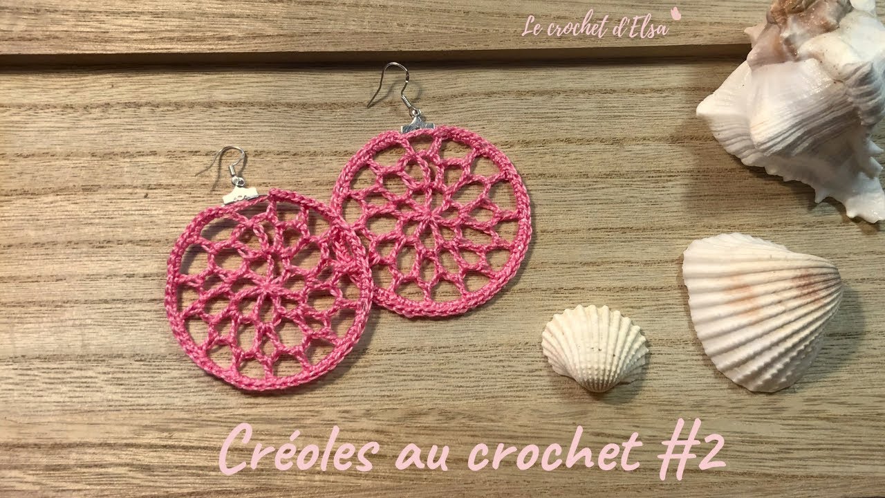 Comment faire des boucles d'oreille au crochet : la créole #2