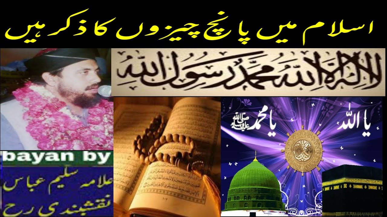 Allama saleem abbas naqshbandi bayan mozu Islam Main 5 Cheezo Ka Zikar hai