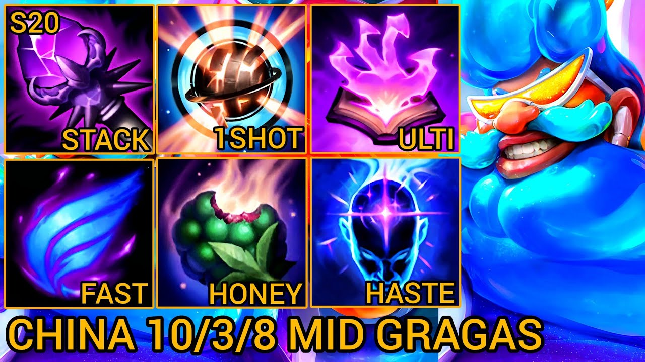 Gragas Mid Lane MVP S Rating 10/3/8 - China Wild Rift New Meta Build & Runes By Tiarty