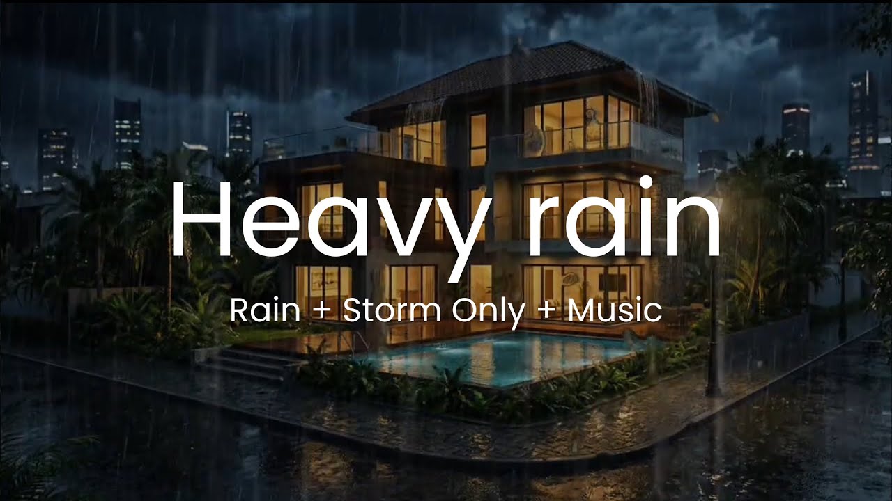 Heavy Rain in the Countryside – Peaceful Night Ambience