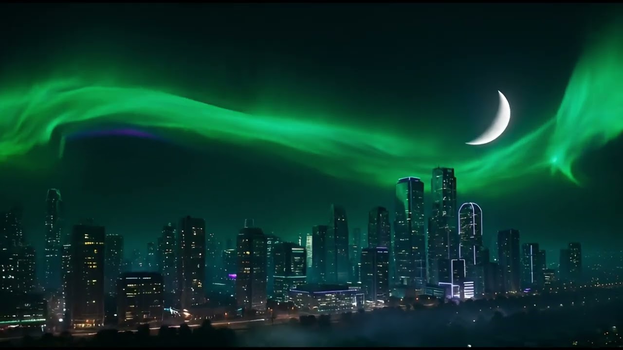 future city at night