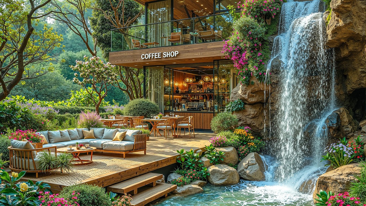 Peaceful Outdoor Coffee Jazz in the Forest 🌿 Relaxing Jazz Music & Nature Ambience for Relaxation
