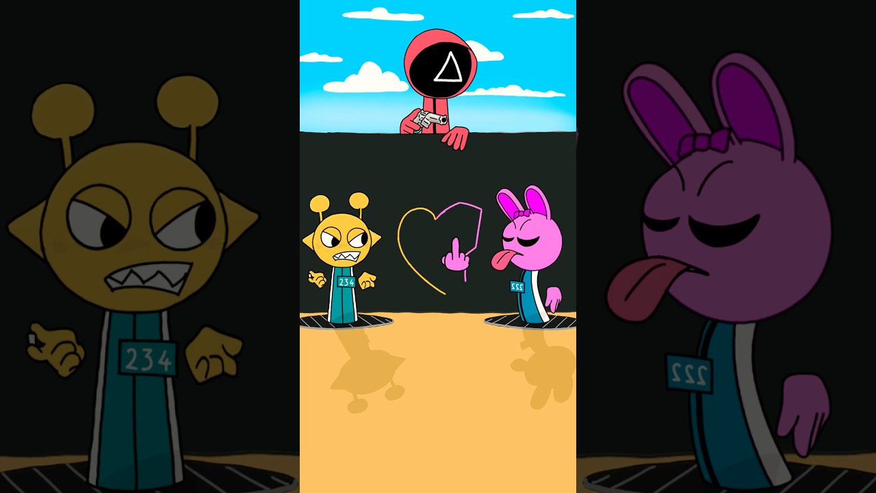 Heart Drawing Challenge - Incredibox Sprunki squid game 