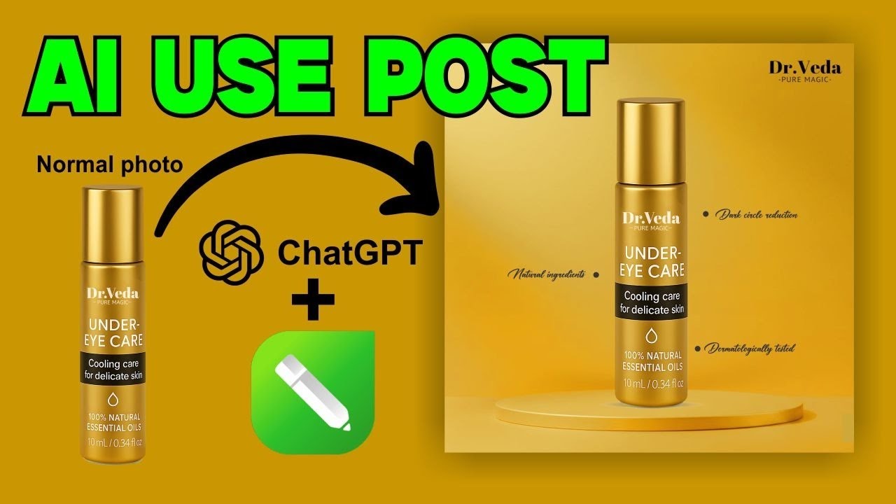 AI se bana Luxury Cosmetic Post | Dr Veda Pure Magic | Social Media Branding