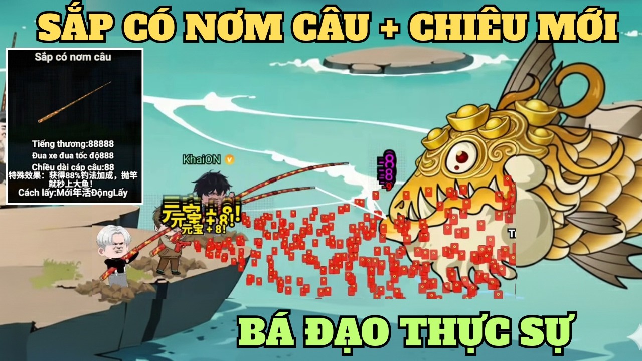 Cần SẮP CÓ NƠM CÂU kết hợp CHIÊU MỚI, BÁ ĐẠO THỰC SỰ - Game câu cá vạn cân