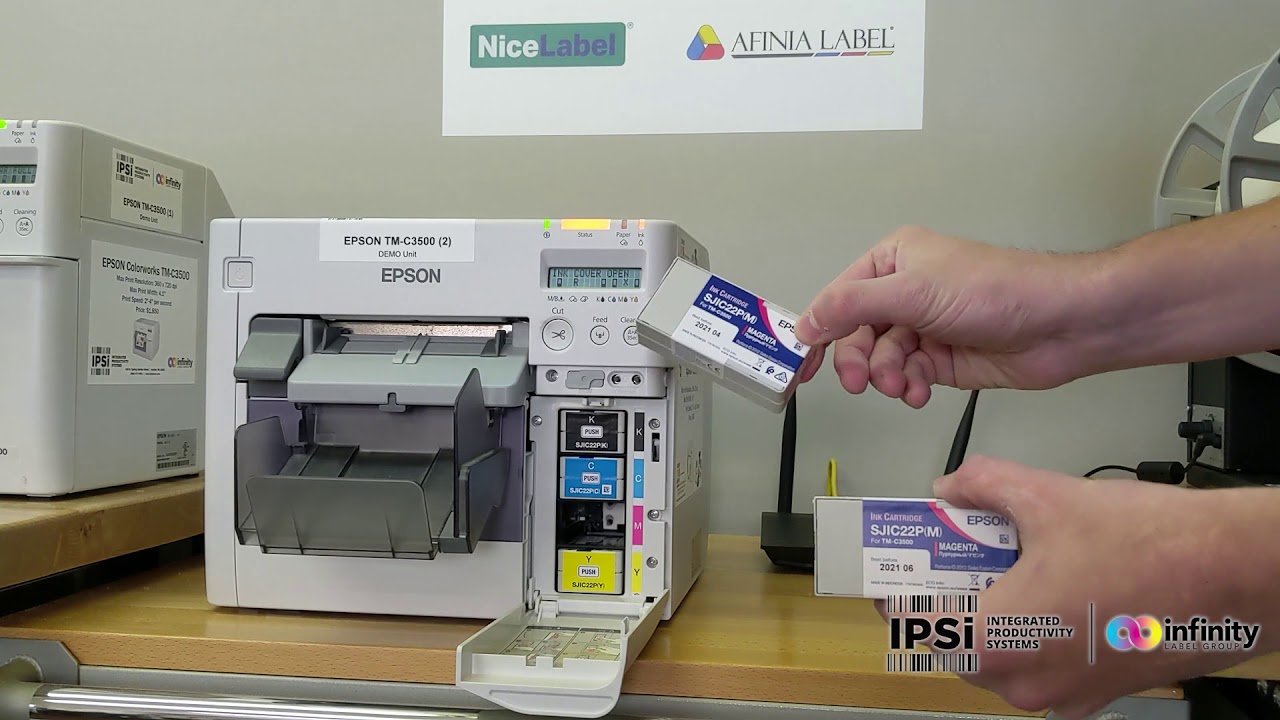 IPSi Print Lab - Epson ColorWorks C3500: Ink Cartridge Replacement