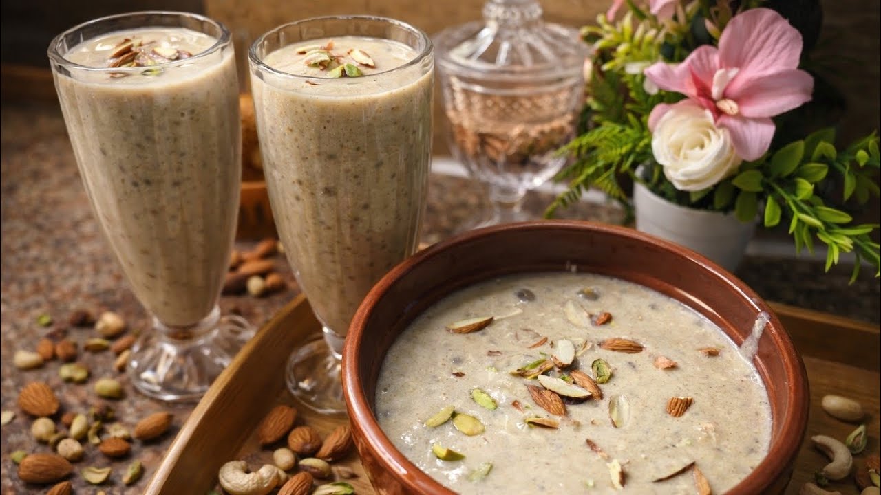 Healthy Ramadan Drink That Gives Instant Energy | Dates Almond Shake