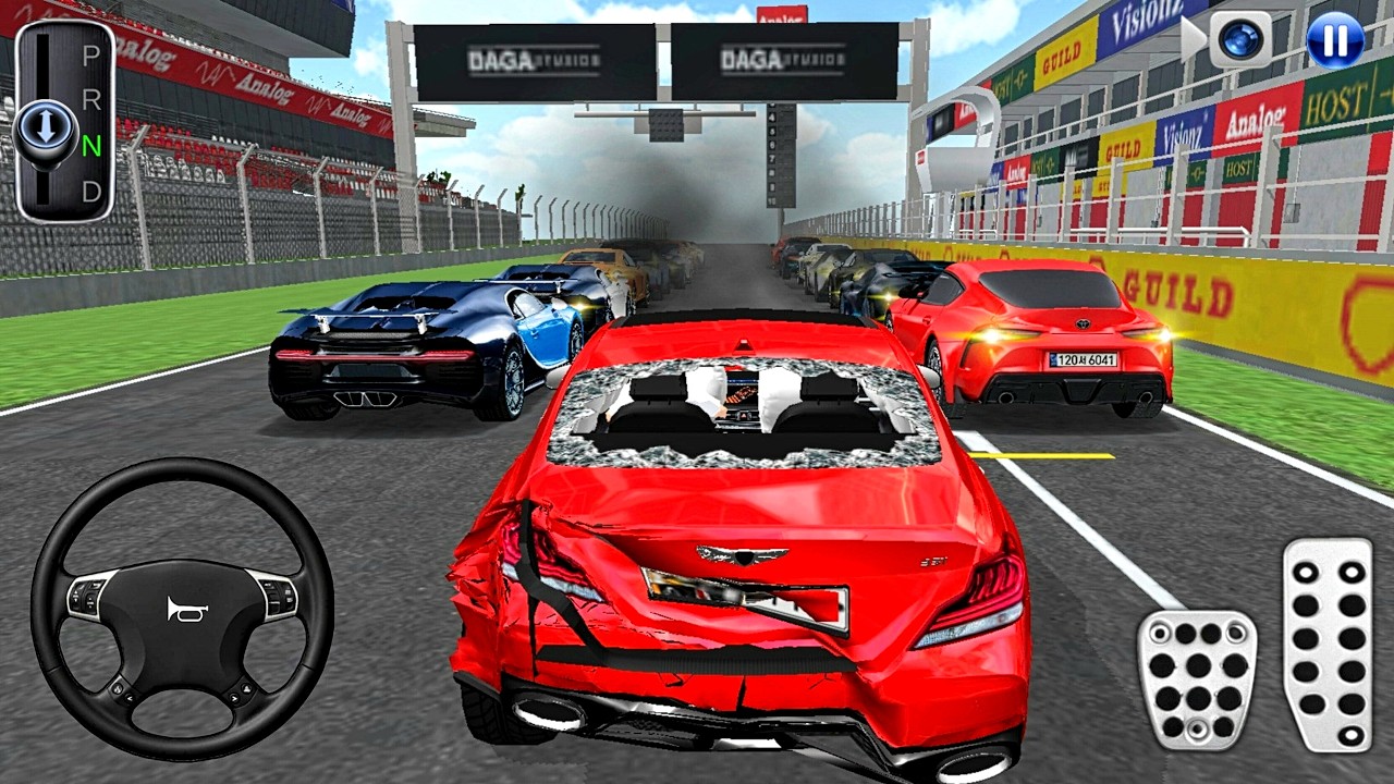 New Crashed car Stuck in Racing tracks - 3D Driving Class 2026 - 3D Driving Class - Car Game