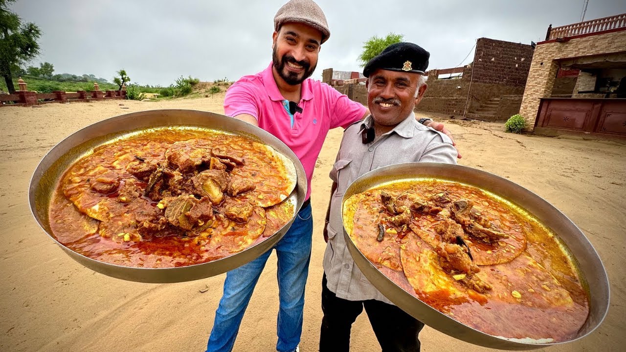 मथानिया गाँव की Original Jholiya Laal Maas🔥 Recipe पहली बार सिर्फ़ आपके लिये From SAFARI CAMP RESORT