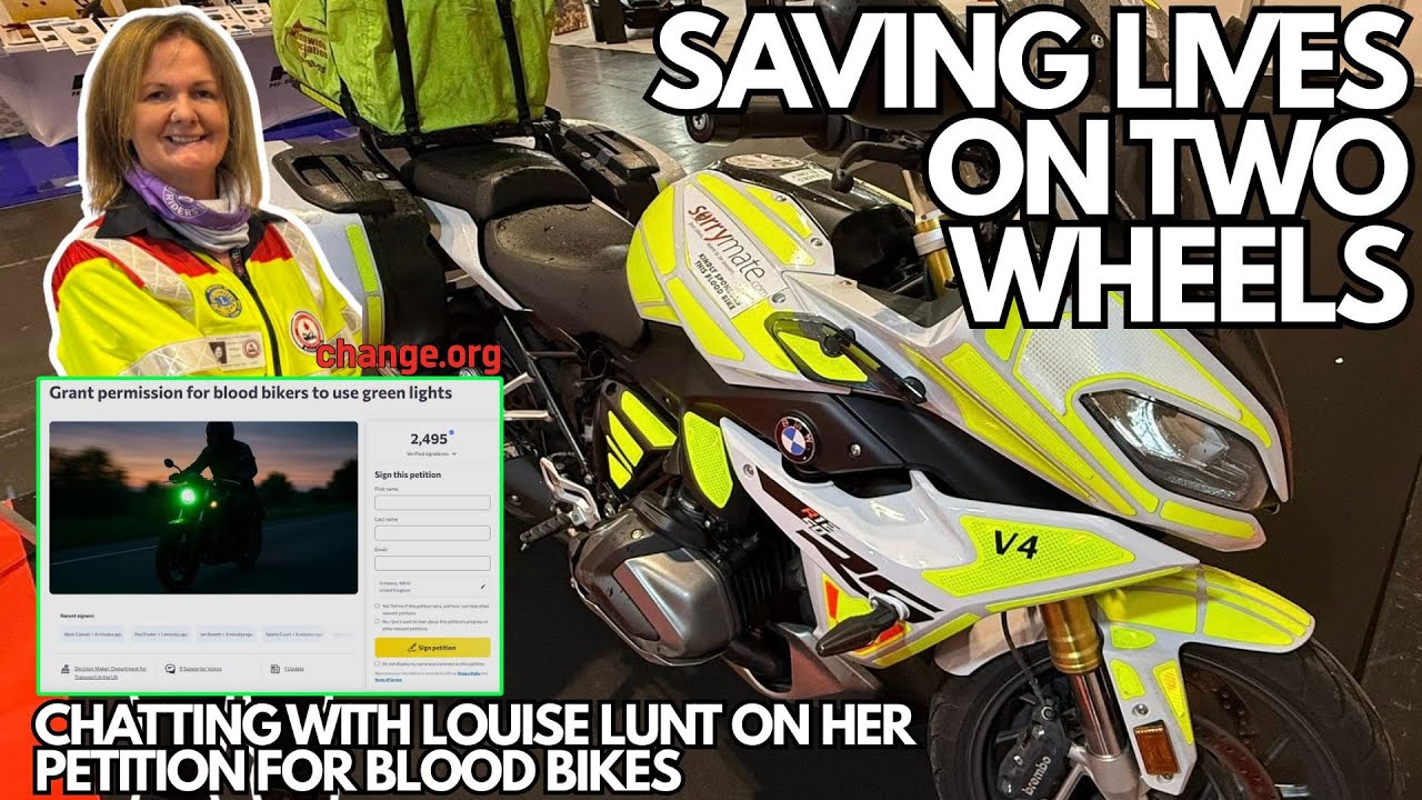 SAVING LIVES ON TWO WHEELS: LOUISE LUNT TALKS BLOOD BIKES & HER PETITION.