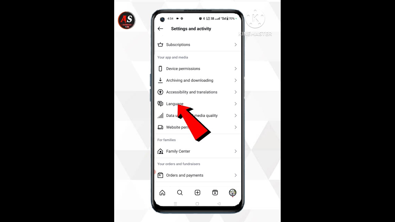 How to change the language on instagram /instagram me language kaisechange kare #shorts #viral