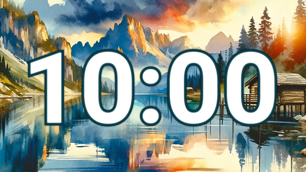 10 Minute Calm Timer 🌊 | Quiet Focus & Relaxation | Minimal Countdown | Big Numbers Countdown