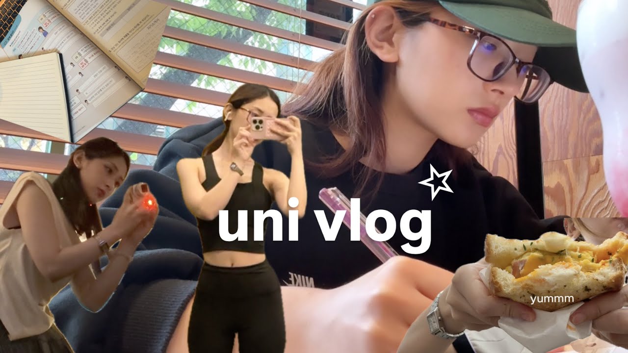 uni vlog: busy student life📚, mid term, part-time, gym & more