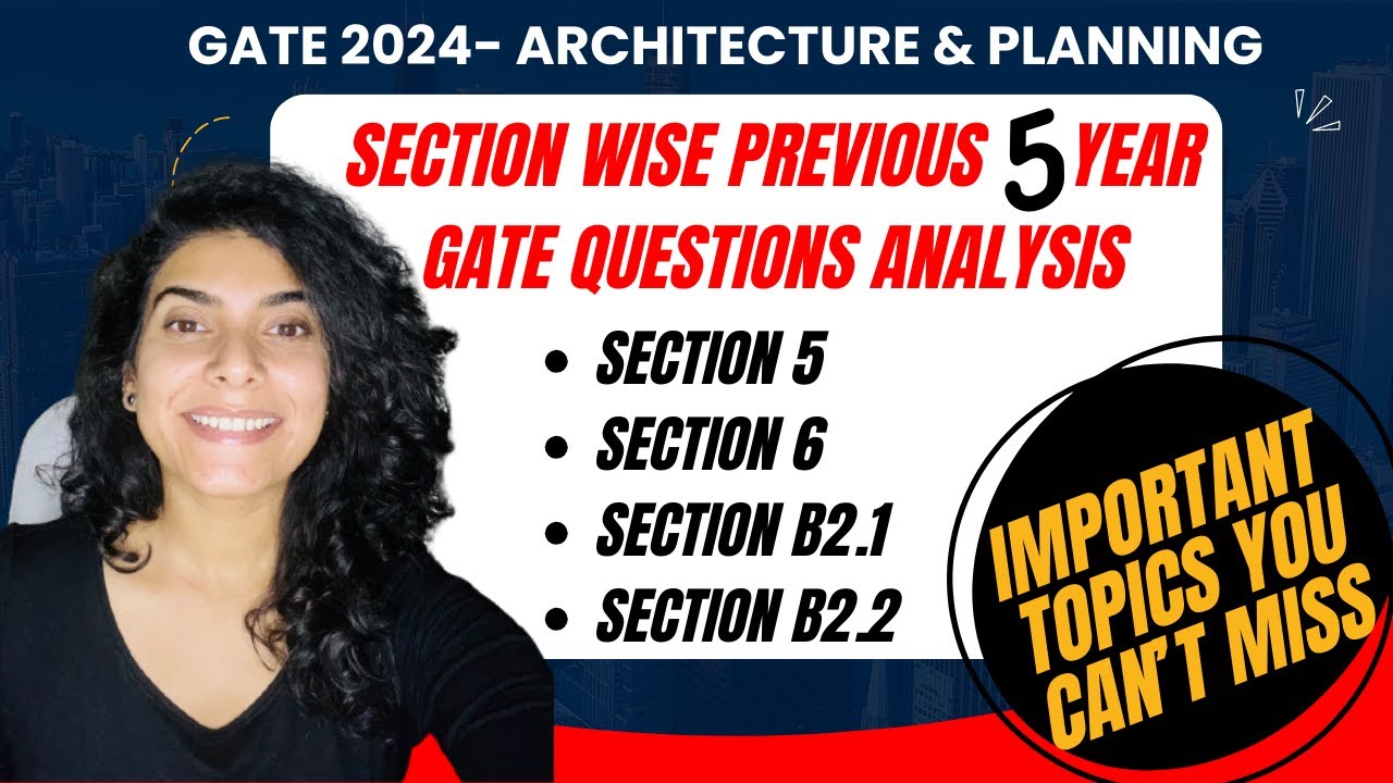 Important topics you can't miss for GATE |Section 5, 6, | Urban Planning I Urban Design