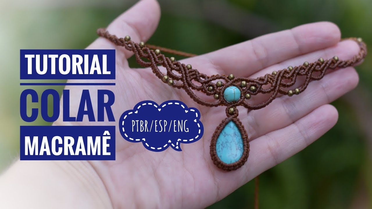 Macramê Tecendo Cor em Nós |TUTORIAL Como fazer um CHOKER em MACRAMÊ | 05/23