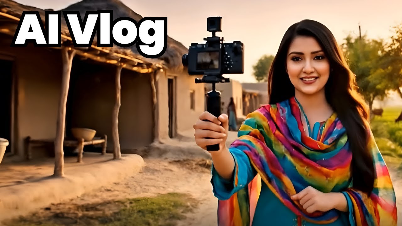 My 1st AI vlog | AI Village Life Adventure  | Google Veo 3 Vlog