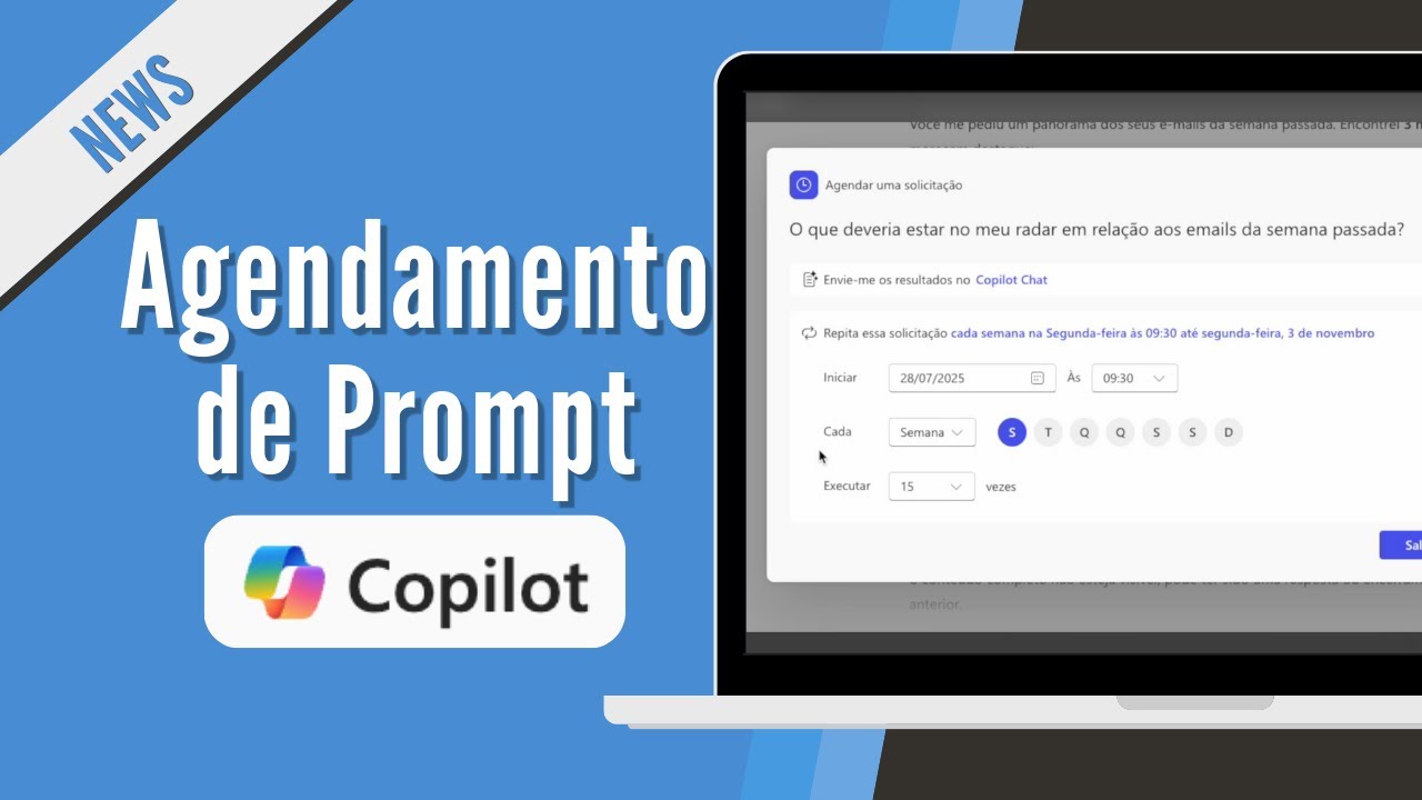 Como agendar Prompt no Copilot - M365 Copilot