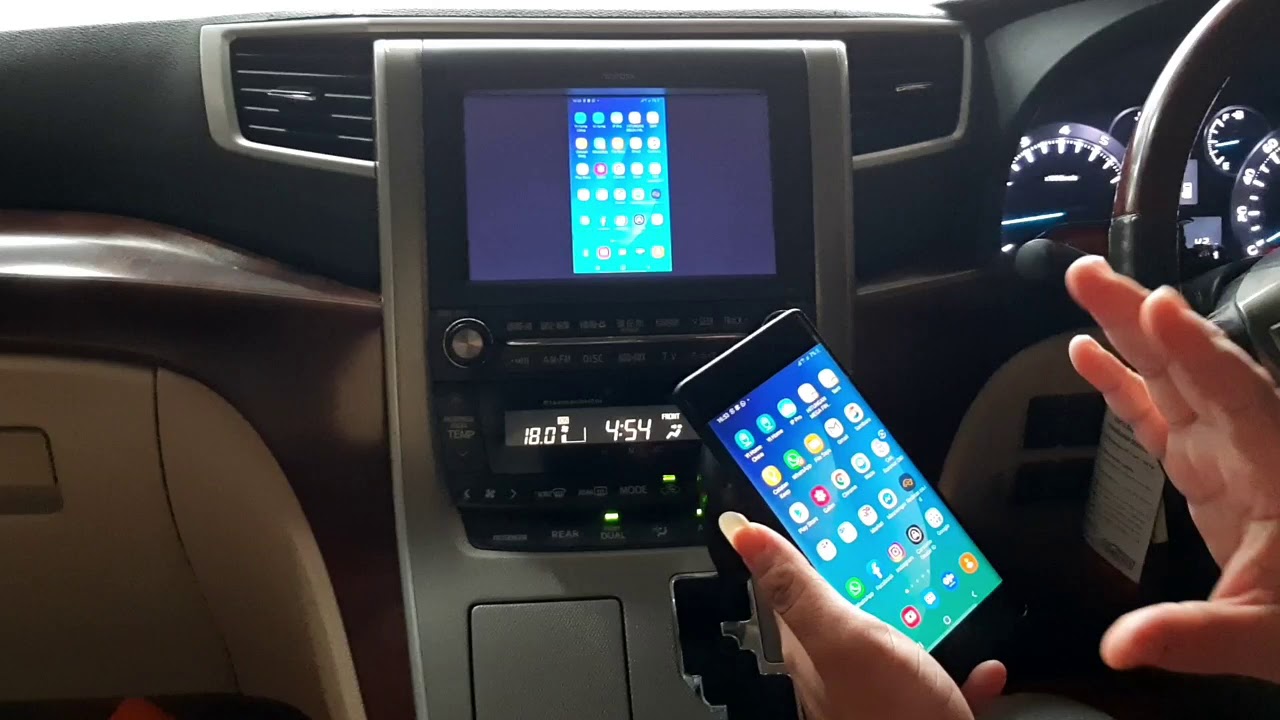 Cara Wireless Mirrorlink TV pada Head Unit Toyota Alphard / Vellfire Premium Sound