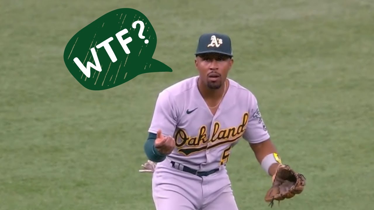 Tony Kemp Throws To Invisible First Baseman