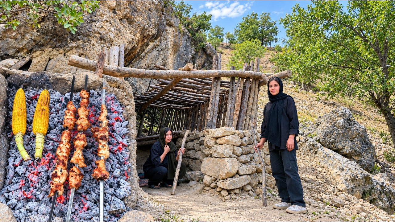 🔥 Nomad Girls Transform a Cave Into a Winter Survival Shelter!