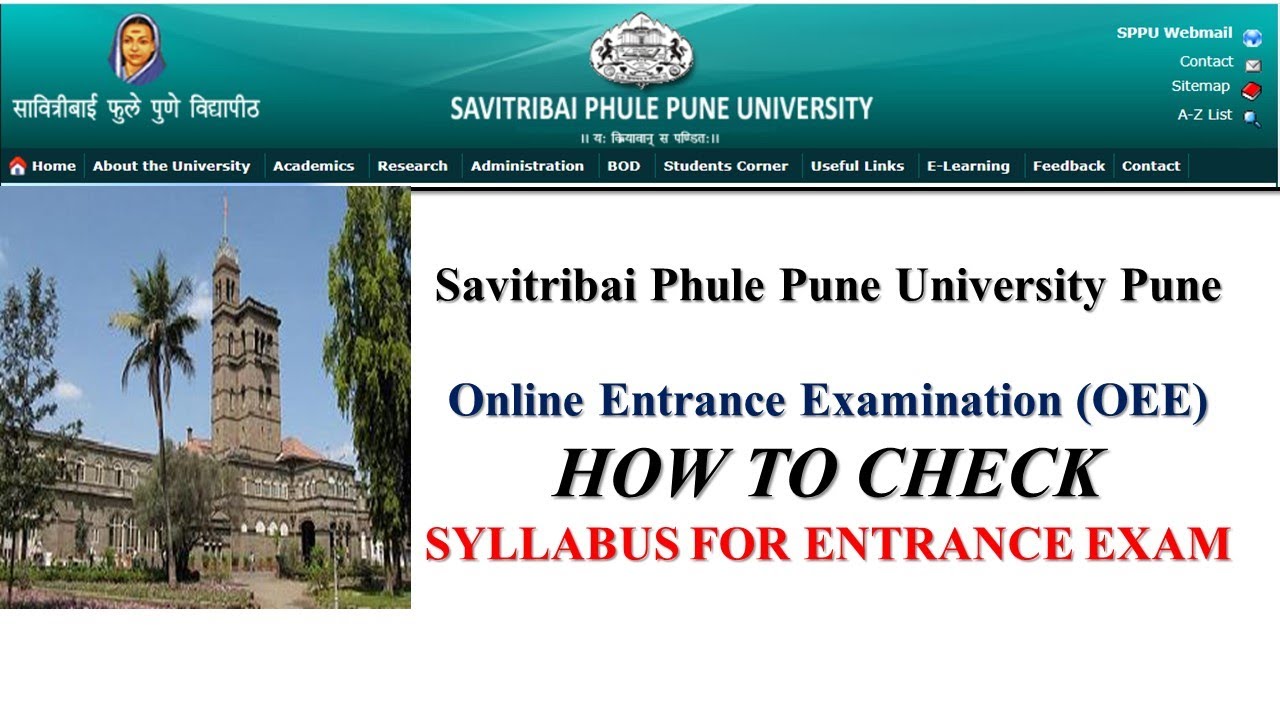 Online Entrance Exam SPPU July-2022 How to Check Syllabus for Entrance exam and Timetable