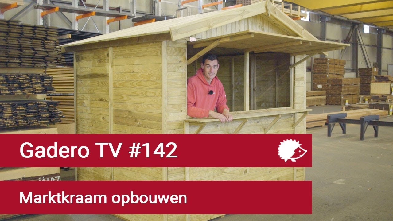 #142 Houten marktkraam opbouwen