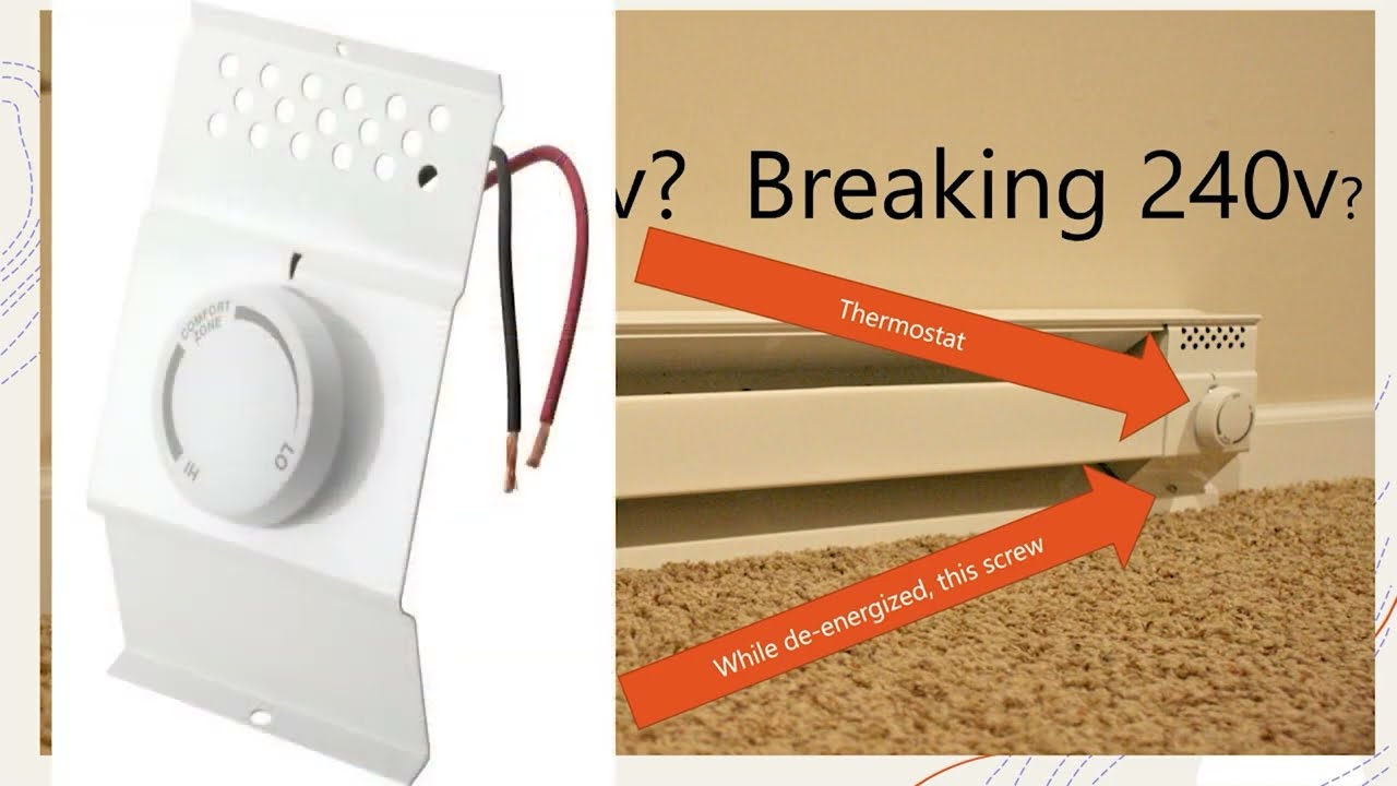 Предупреждения и обучение по выбору термостата 120 В и 240 В.