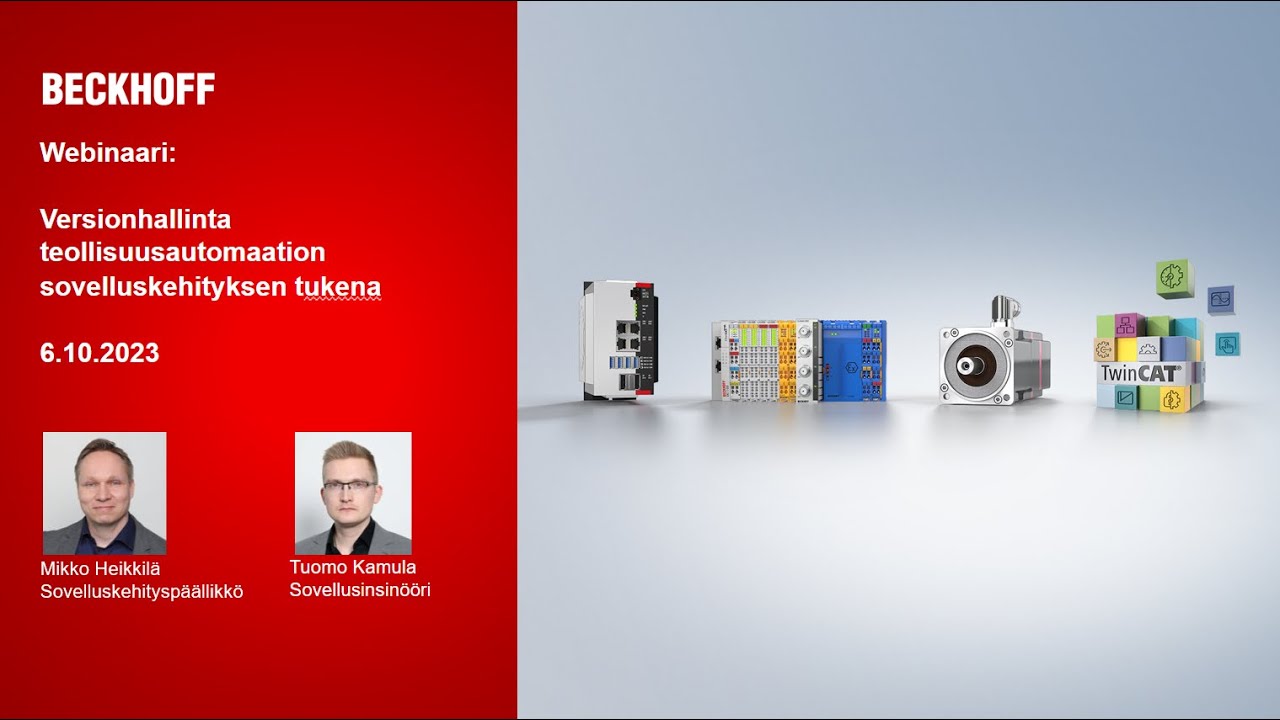 Webinaari: Versionhallinta teollisuusautomaation sovelluskehityksen tukena, 6.10.2023