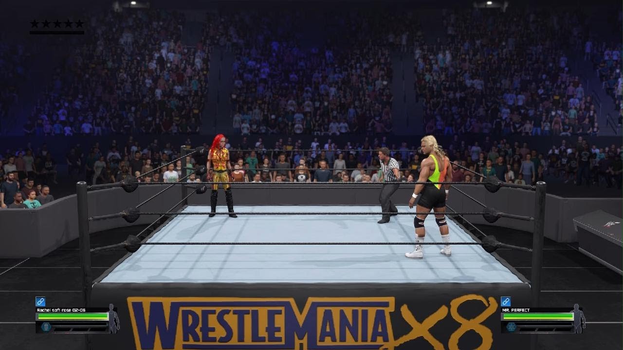 WWE 2K25 Rachel Sofia Rose vs Mr Perfect Intercontinental Championship Match Wrestlemania 2002