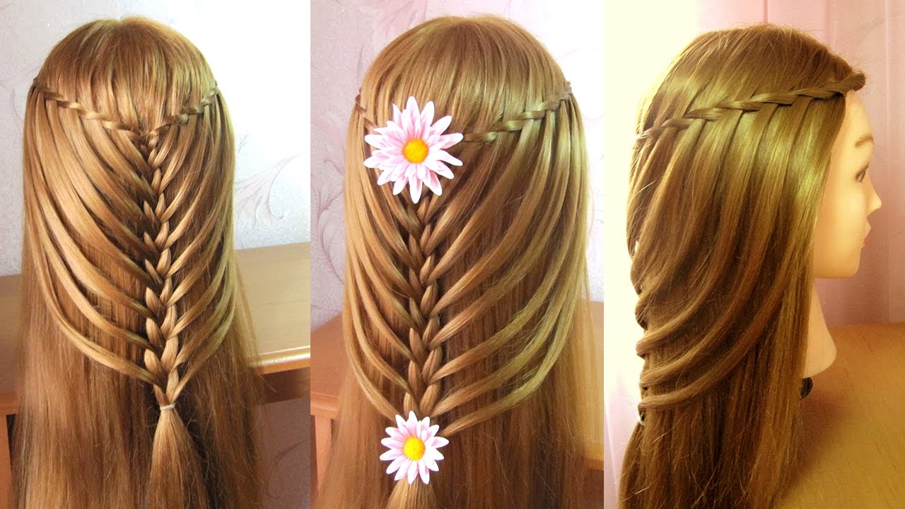 ✨Tresse cascade torsadée ✨Tuto coiffure cheveux long /mi long simple et rapide