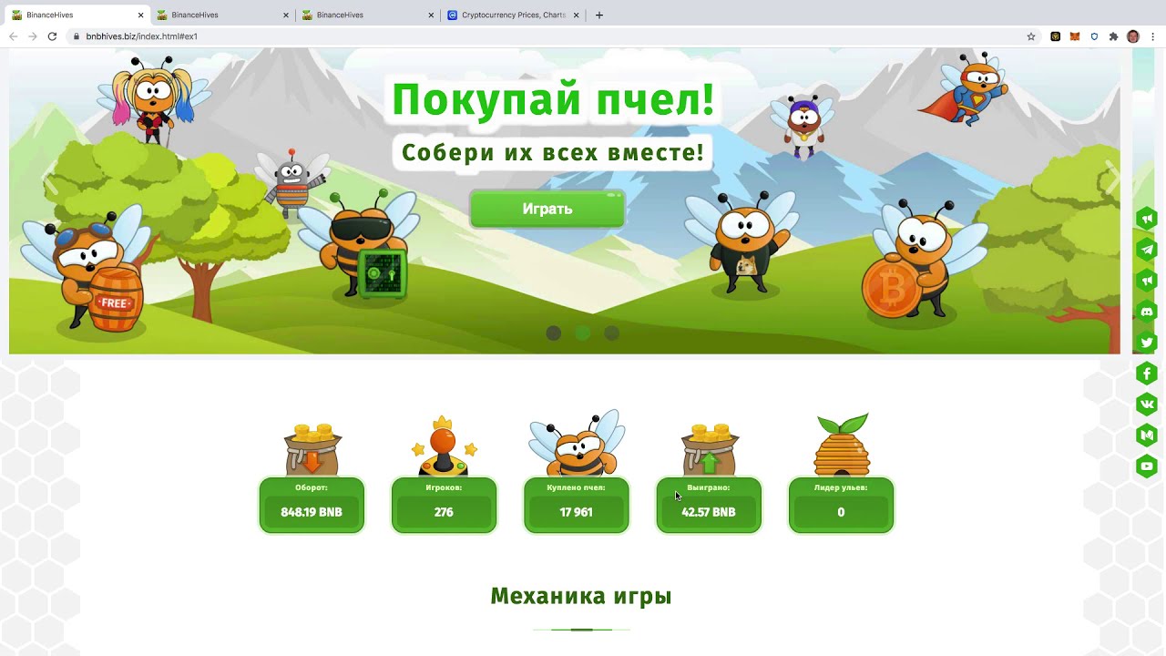 BinanceHives. Обзор нового проекта на блокчейне Binance.