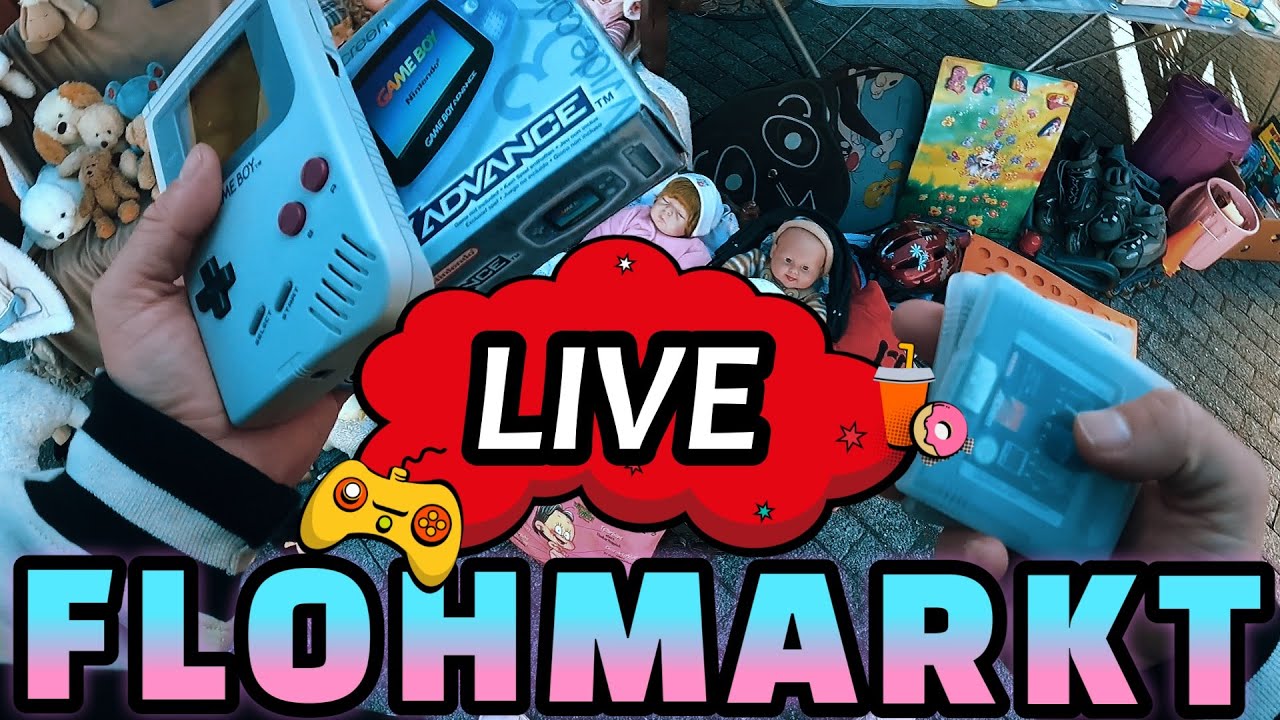 LIVE Flohmarkt Action in Belgien und auf dem Hofflohmarkt Nintendo Gameboy Konsole in OVP Reselling