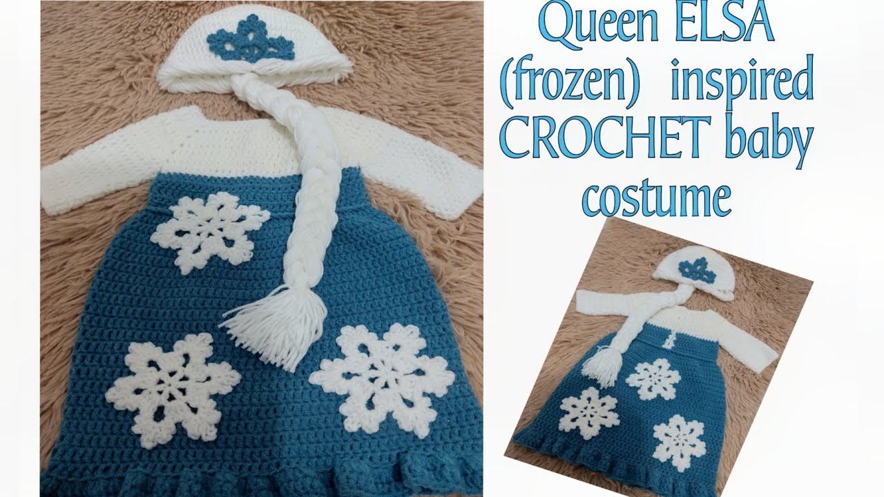 Queen ELSA (Frozen) inspired CROCHET baby costume PART 1
