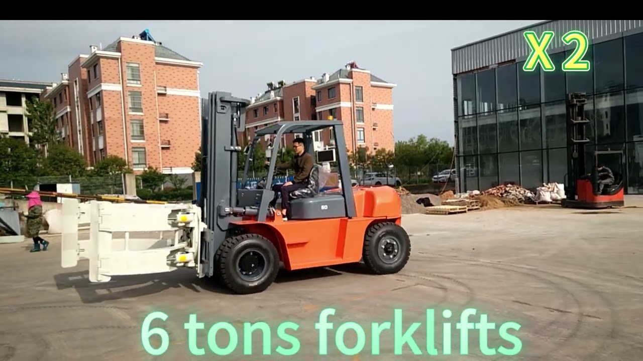 Duplex Mast Diesel lift truck Forklift With Paper Roll Clamp(Bale Clamp/Container Mast/Wood Clamps)