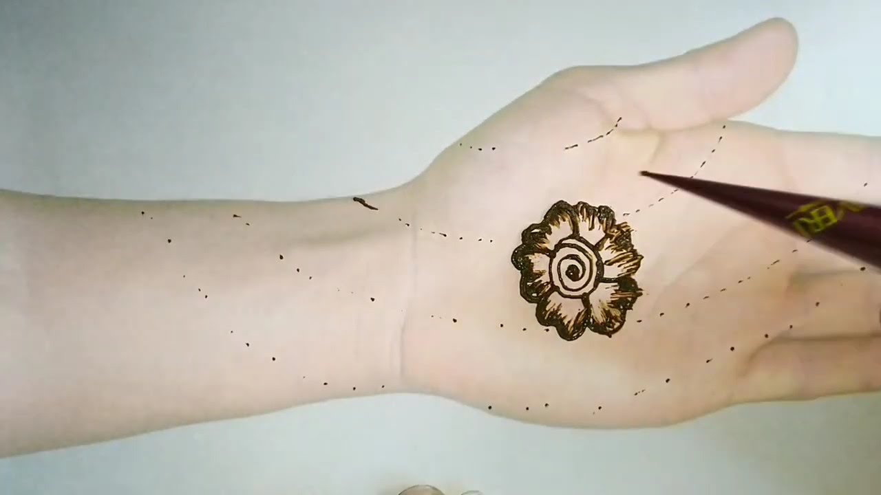 Easy and simple mehndi designs for beginners//design -4//basic mehndi designs for beginners