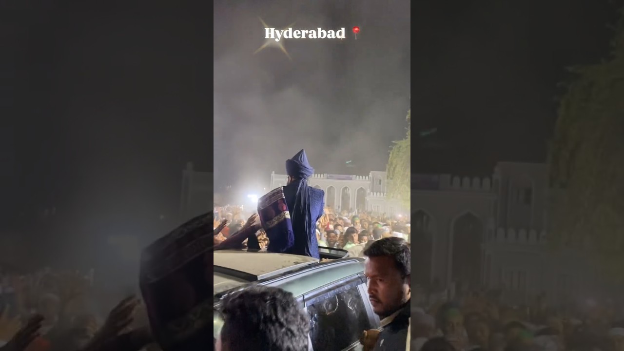 Grand Entry Mufti Salman Azhari In Hyderabad 🤎🤎🤎 MashaAllah #salmanazhari  #shortvideo #tranding