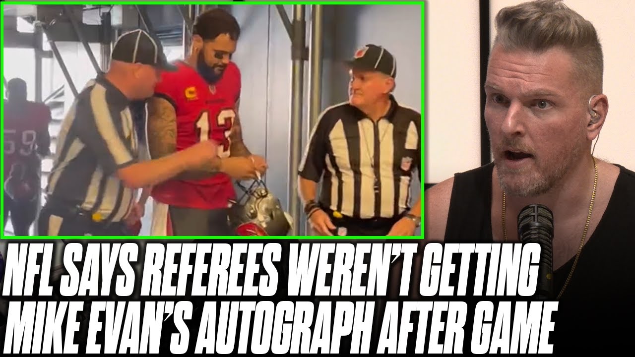 NFL Says Video Of Referee Asking Mike Evans For Autograph Wasn't Real? | Pat McAfee Reacts